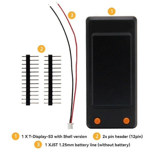 T-Display-S3 1,9-tuumainen LCD-kehityskortti kotelolla Nerd Miner Bitcoin Solo Lottery Miner BTC:lle