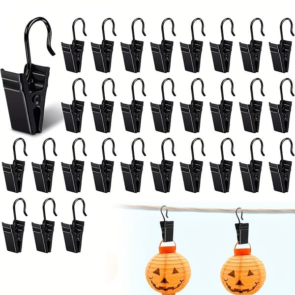 30 kpl pieni koukkupidike Black