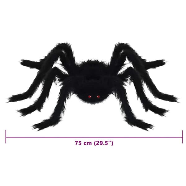 Halloween-hämähäkkikoriste 6 kpl Musta 75 cm