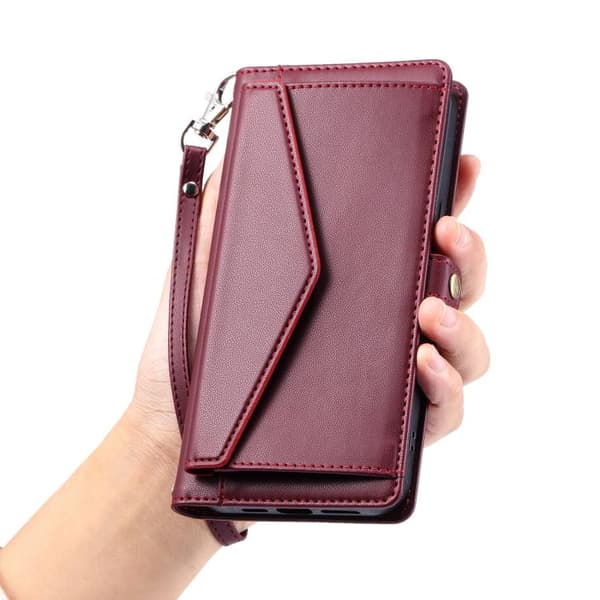 for Pixel 10 Pro XL Case - Leather Case with Multiple Card Slots and Lanyard