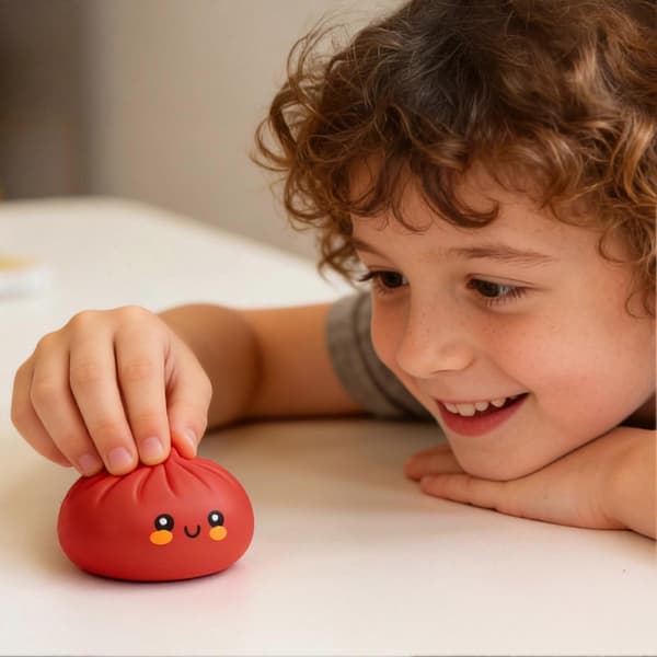 Simuleret dej-fidget-bold – blød og hurtig genopretning – til børns gribning og afslapning A