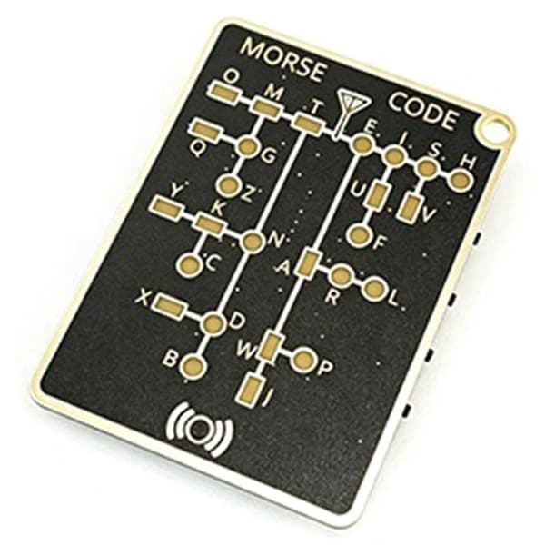 Bærbar LED Morse Code Trainer Card, Interaktiv Morse Code Dekoder EDC Pocket Survival Læringsverktøy 1pc
