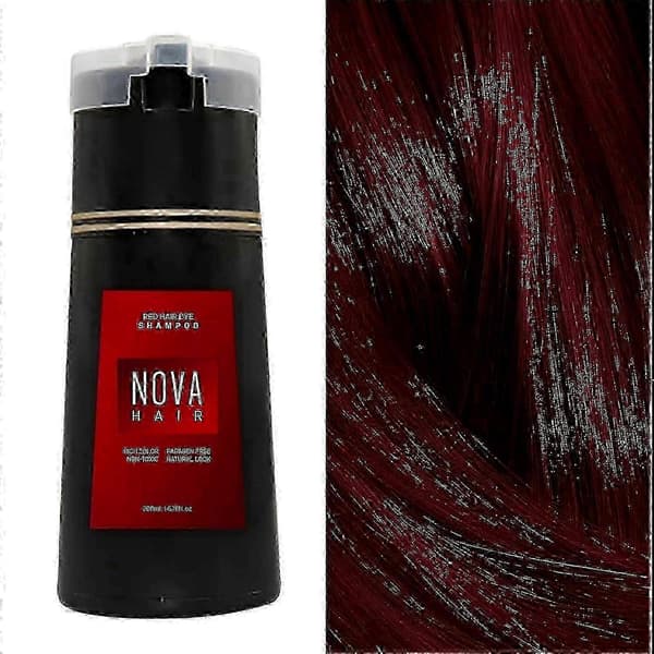 Nova Hårfarve Shampoo, Nova Hår Instant Farve Shampoo, Nova Hårfarve Shampoo, Nova Hår Instant Farve Sh Red