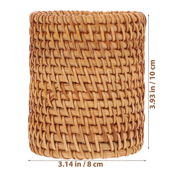 Rattan blyantholder papirvarerholder til opbevaring