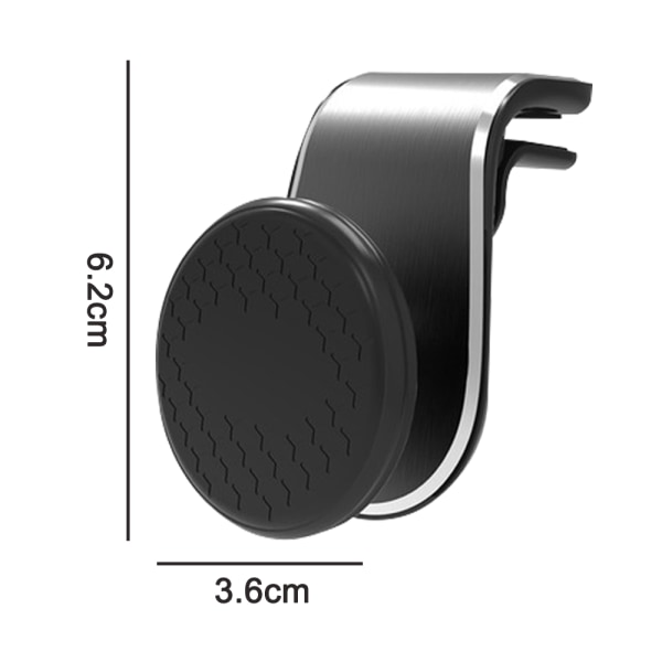 F19 Svart-Metall Magnetisk Biltelefonholder