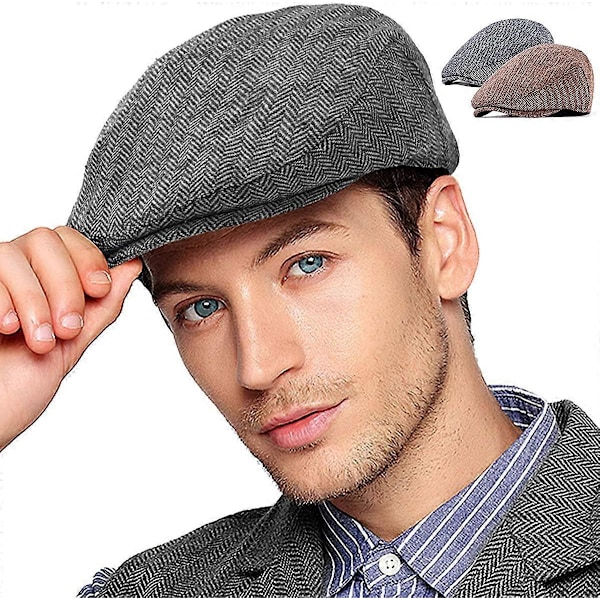 Justerbar solhatt för män (kaffe + ljusgrå) 2-pack LJUSGRÅ