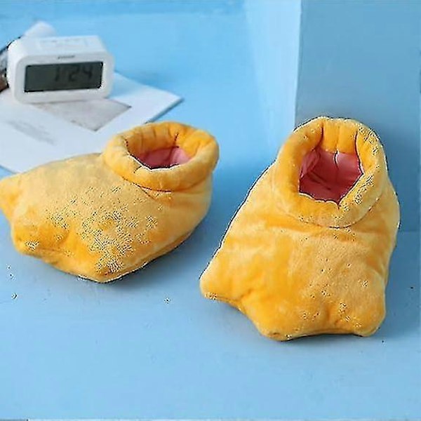 Ankfötter Tofflor, Halloween Dam Anktofflor Vinter, Cosplay Monsterklo Plyschtofflor one size passar alla Gul