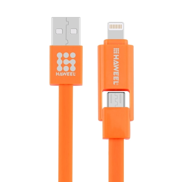 2 i 1 Micro USB 8 Pin till USB Data Synk och Laddningskabel