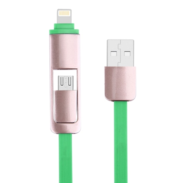 2 i 1, 8 Pin & Micro USB laddnings kabel