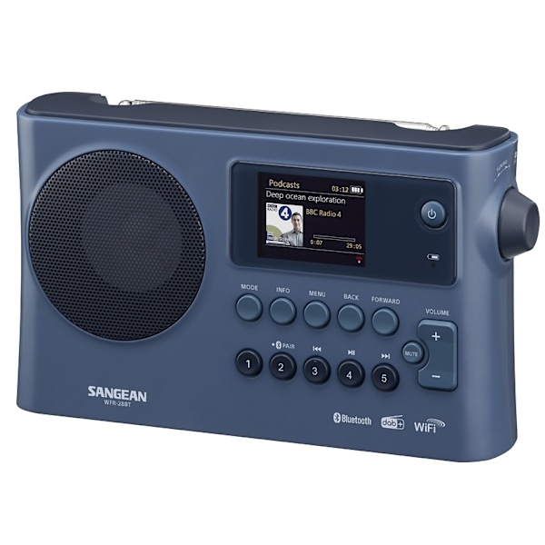 Sangean portabel WiFi Bluetoot Svart