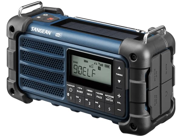 Sangean allvädersradio blå