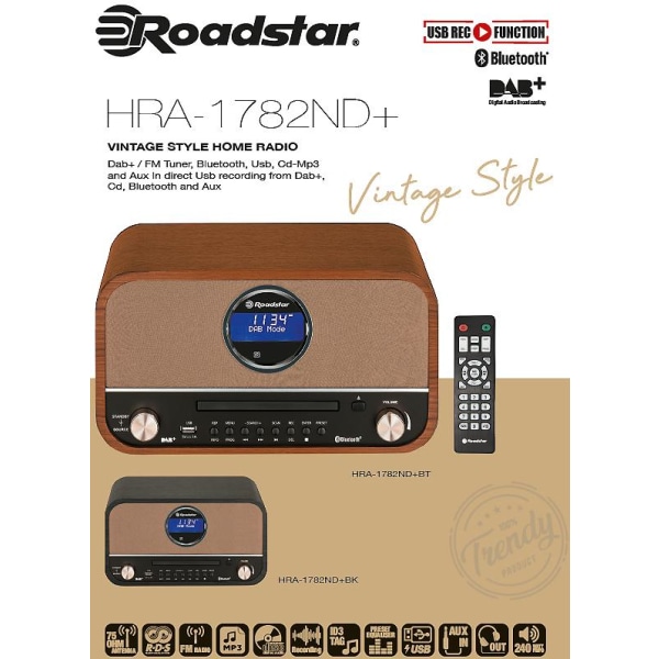 Roadstar Vintage line CD FM