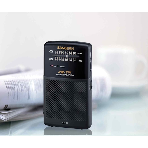 Sangean Fickradio Högtalare Fm Svart