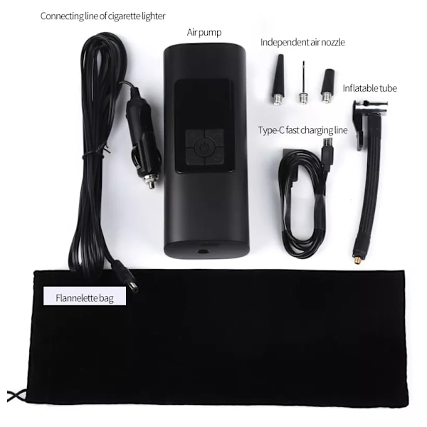 Wireless Air Pump Svart