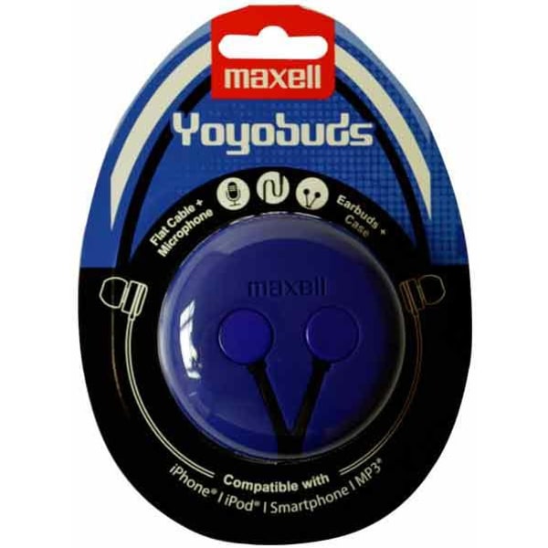 Maxell Headset Yoyobuds Blå