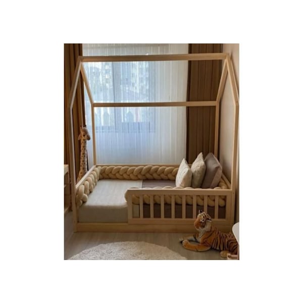 Montessori børneseng - Profiwood, 90×160 cm Naturlig