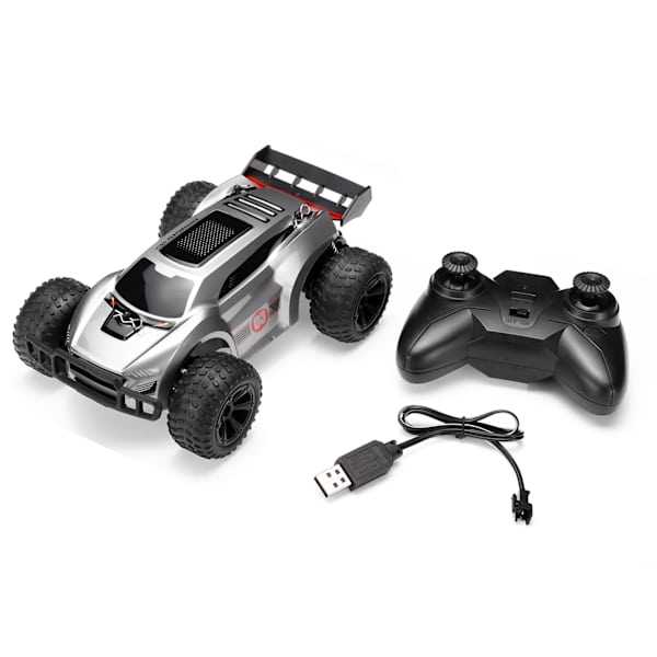 Lapset, 1/22 RC-auto 15 km/h, 2,4 GHz:n kauko-ohjattava maastoajoneuvo pienille lapsille, hopea