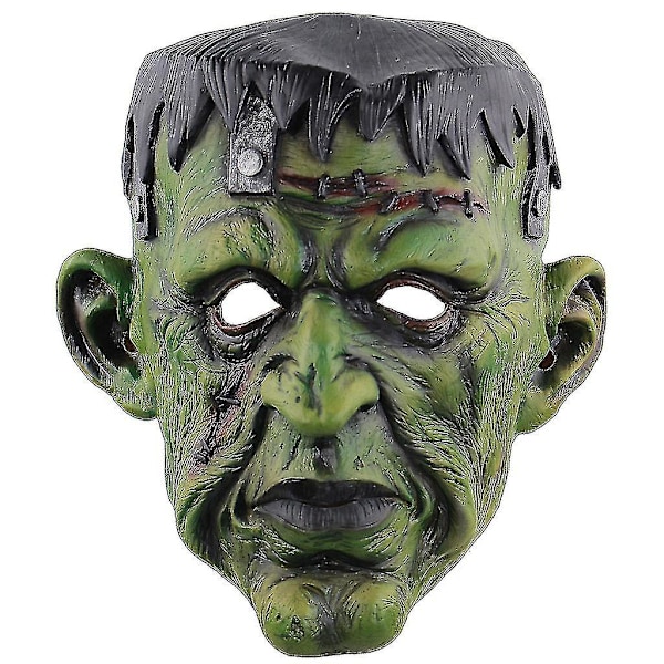 Scary Halloween Maske Terror Grøn Ansigt Zombie Maske Horror Cosplay Kostume Karneval Maskerade Party Tilbehør