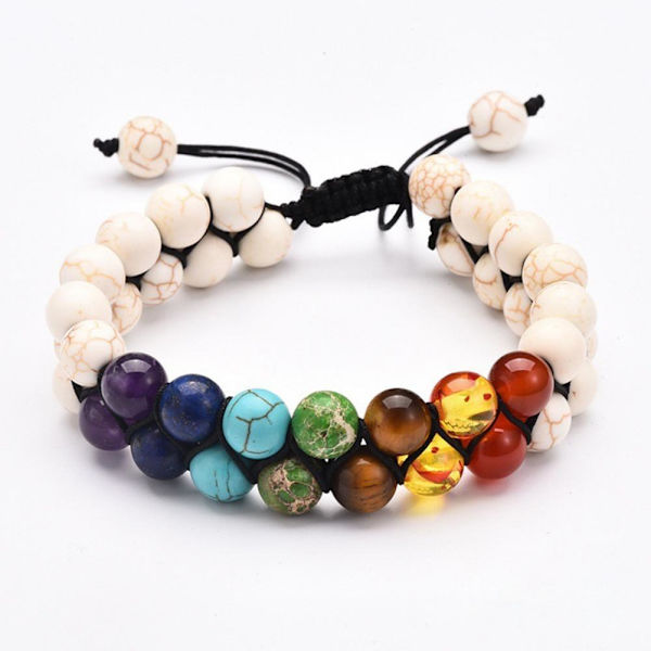 Armband Dubbel Färg Justerbar Pärlarmband