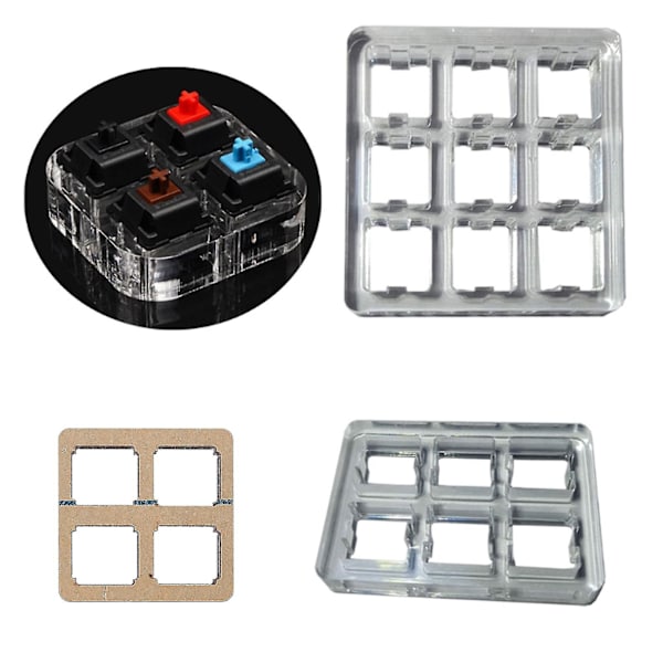 Transparent Switch Tester Bas Akryl Förvaringsdisplay För Mx Switch(9）