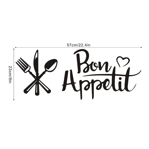 En uppsättning väggdekaler Bon appetit väggdekal väggdekoration för vardagsrum kontor sovrum