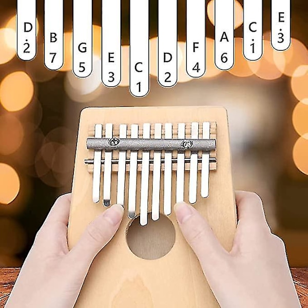 Kalimba Instrument 10 Taster Til Børn, Kalimba Tommel Klaver Musikinstrument Til Voksne Begyndere, Tommel Klaver Gave Til Familier, Bærbar