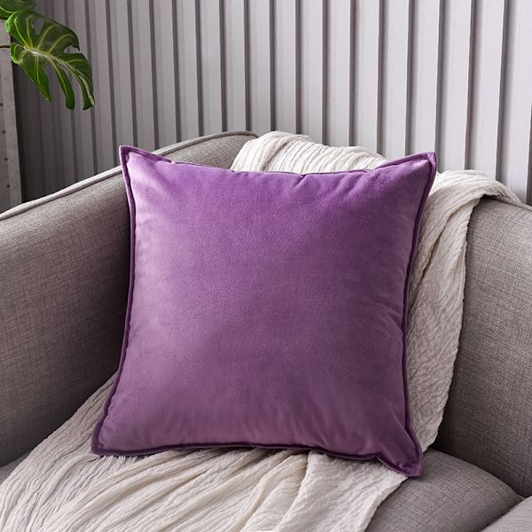 Putetrekk 40x40 cm i 100% bomull Druefarge。fløyel