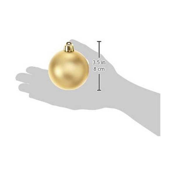 Julgranskulor Decoris 12 stycken Gyllene Plast Ø 6 cm