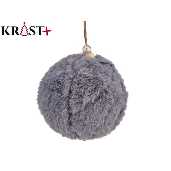 Julgranskulor Sammet Mörkgrå Ø 8 cm (12 stycken)