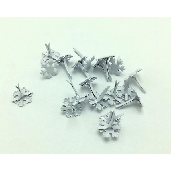 100 st Snowflake Brads Split Pins Pappersfästen DIY Art Hantverkstillbehör, Scrapbooking Brads, Craft Pins Pushpin，16MM