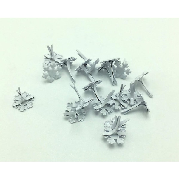 100 stk Snowflake Brads Split Pins Papir Fasteners DIY Art Craft Accessories, Scrapbooking Brads, Craft Pins Pushpin，16MM