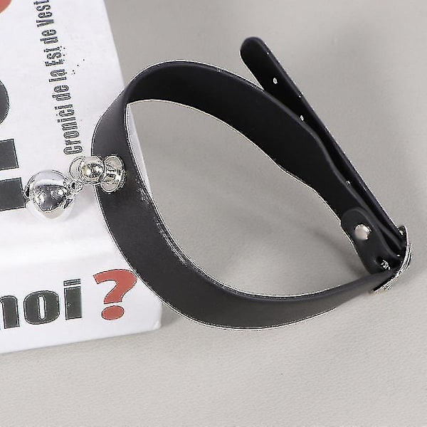 Restraint Halsband Dragkedja Läder Sida Halsband Vuxen Lyckliga Leksaker Vuxen Par (klocka)