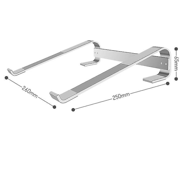 Laptopställ, Notebookställ Kompatibelt Med De Flesta 10-18 Tums Bärbara Datorer, Svart