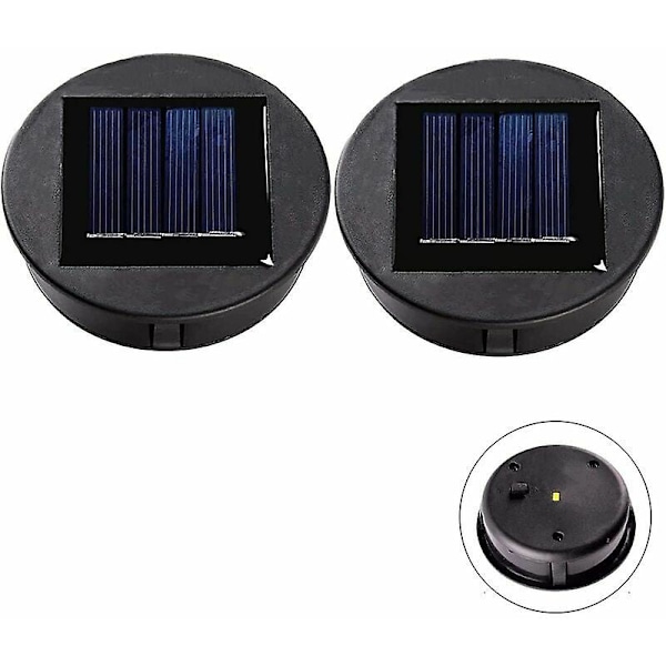 2 st solcellslampor för lyktor, solpanelers övre del med en LED-lampa, gör-det-själv-solcellslykta för utomhusdekoration