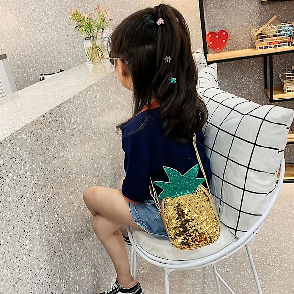 Söt tjej/kvinna frukt axelremsväska Tote Handväska Messenger Crossbody Väskor Handväska Ananas Jordgubbe Sekvenserad Väska Niuniu（Ananas）