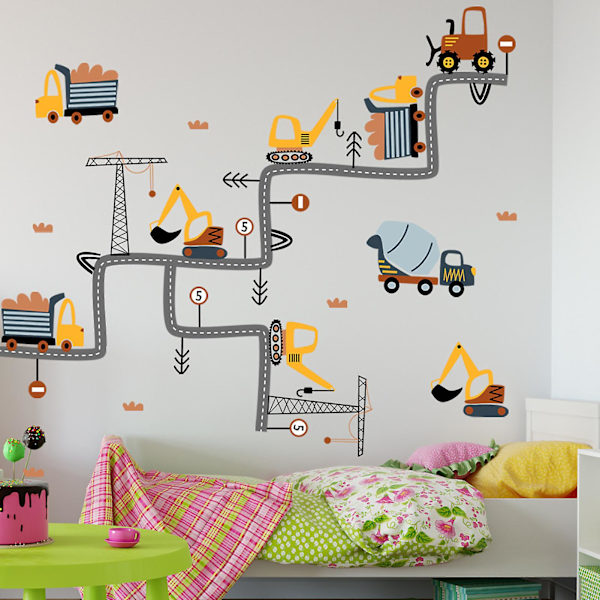1 Set Söta Väggdekaler Cartoon PVC Hushållslim Tapet Poster för Barnkammare