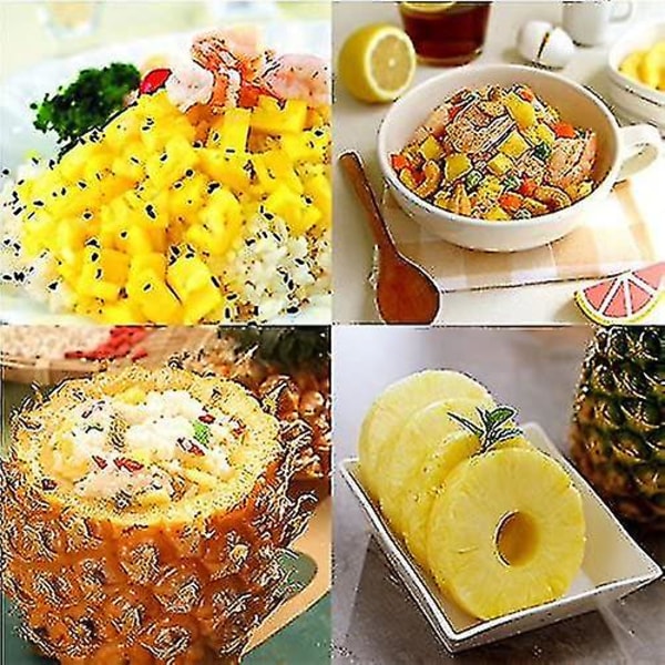 Ananas Skreller, Rustfritt Stål Ananas Kjernefjerner Skjæreredskap For Hjem & Kjøkken Med Skarp Blad For Terninger Frukt Ringer