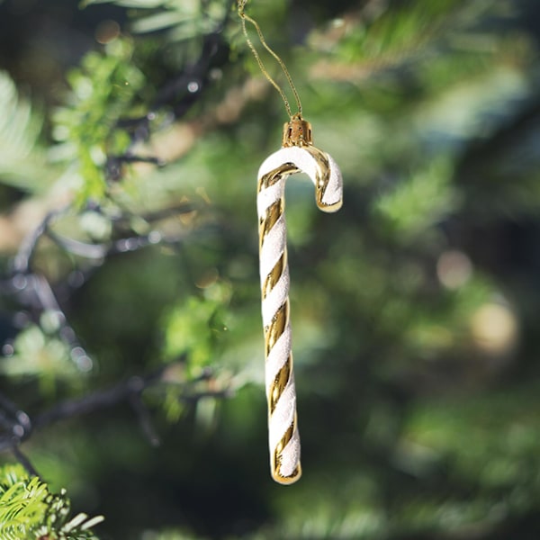 6 st julgranspynt Ögonfångande återanvändbara plastprydnader för julfest Dekorationer för fest (Grön)