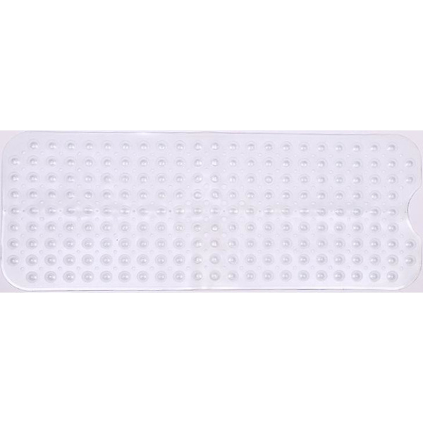 Halkskyddad badrumsmatta, extra lång tvättbar badrumsmatta, latex (transparent vit)