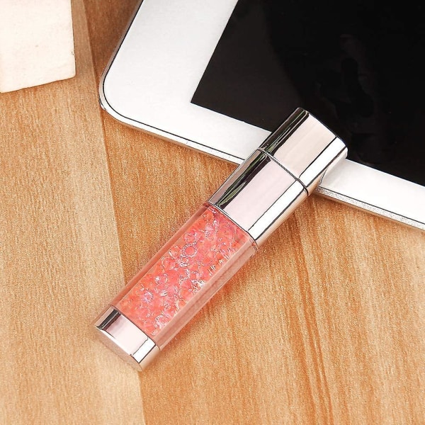 Usb Flash Drive 32gb, søt rosa krystall tommelfingerstasjon Novelty Pen Drive Memory Stick (32GB）