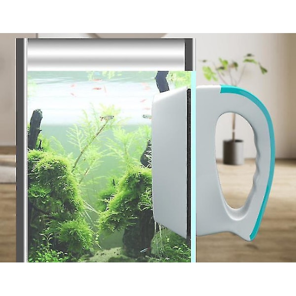 Magnetisk Akvarium Alg Skrapa Glasrengörare Skrubbborste