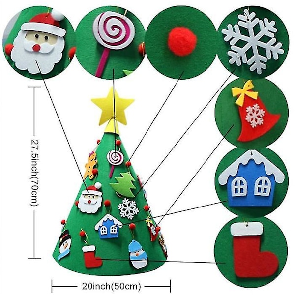 DIY Tredimensionelt Juletræ Børnemanual Uddannelsesmæssige Legetøj Julepynt Julegave Widget