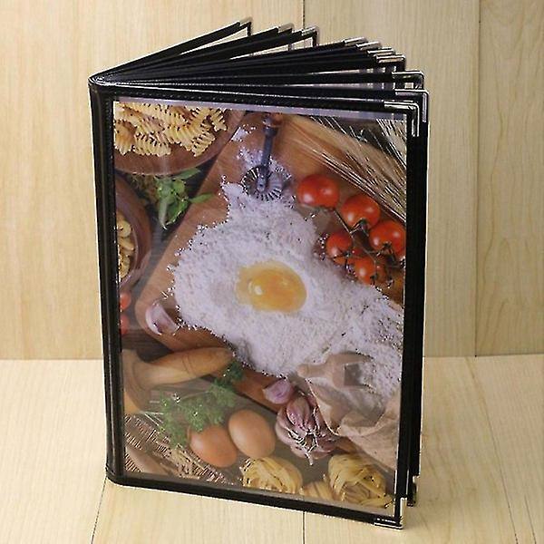 Transparent restaurant menu cover for A4 size Book style Cafe Bar 10 pages 20 View
