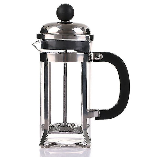 Fransk Presse Kaffe- og Te-brygger i Rustfrit Stål med Filtreringssystem Varmebestandig