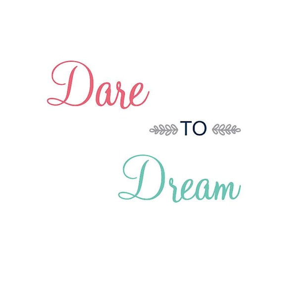Dare To Dream Väggdekal Självhäftande Väggklistermärke för Vardagsrum Sovrum Kök Heminredning