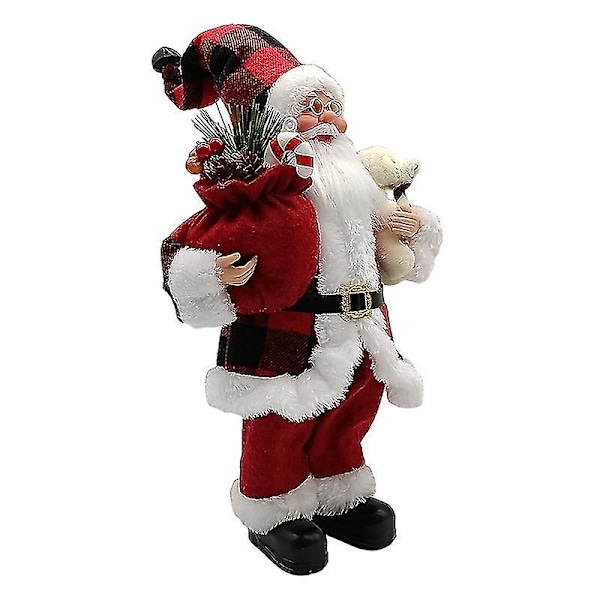Sittande Jultomte Figur Jultomte Statyett Traditionell Dekoration Jultomte Samlarobjekt
