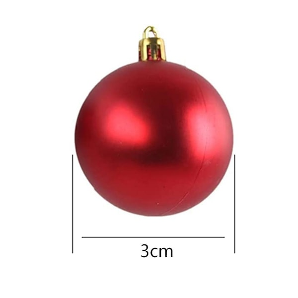 24st Julgranskulor i 1,2 tum, Osplitterliga Julgransdekorationer, Perfekt Hängande Kula för Inomhus/Utomhus Julbröllop Festdekoration