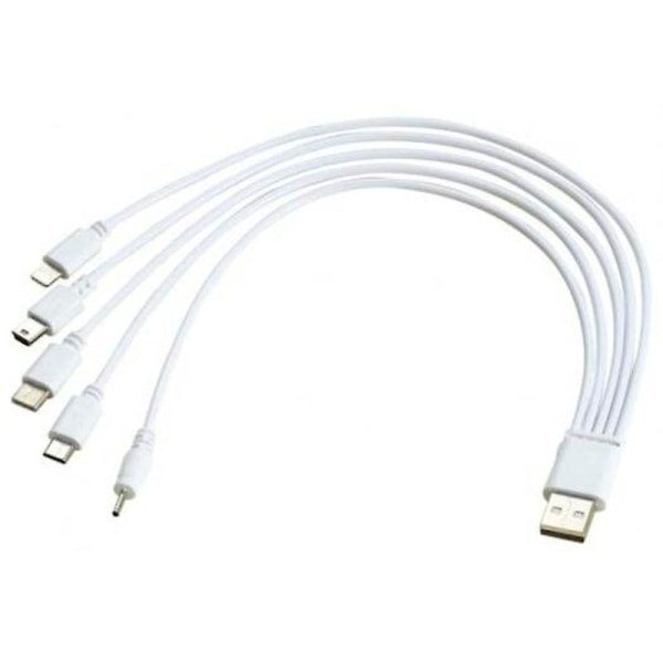 USB 2.0 A Uros-5 Micro USB Uros -sovitinkaapeli (1,64 jalkaa, valkoinen)