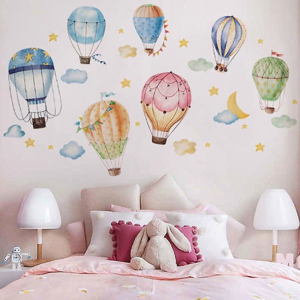 En set varmluftsballonger väggdekor väggdekoration väggdekoration för sovrum vardagsrum kontor