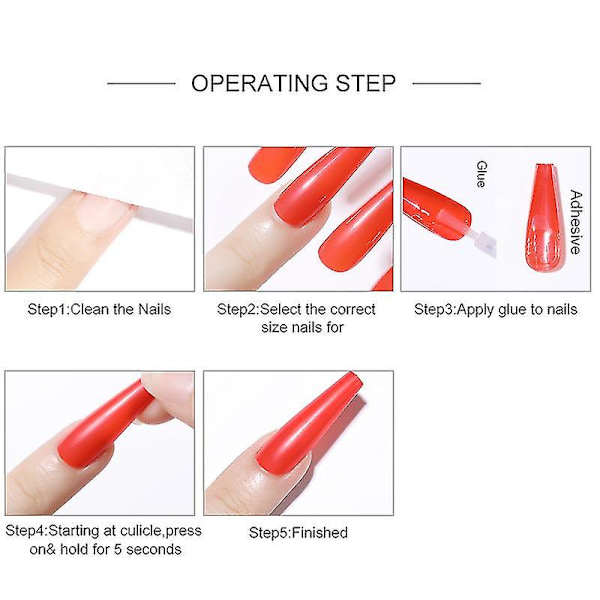 Nagellackspolish Display Practice Stick Med Metall Split Ring Holder - Transparent Finger Clipper Nagellack Tips, Vit